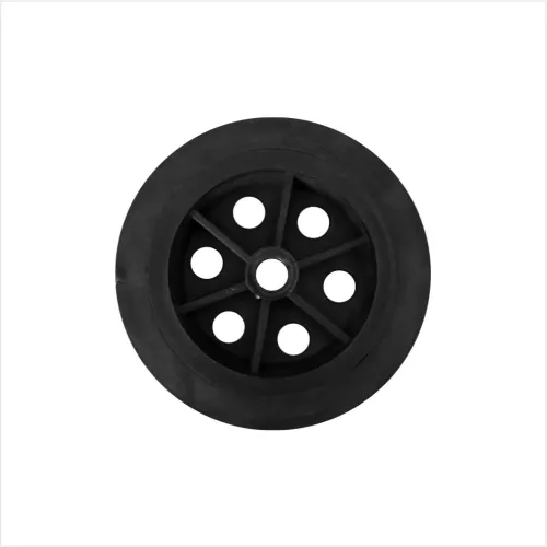 RODA DE BORRACHA DIAMETRO 5  FURO 1/2  - P/ EXT. PQS20 KG / CO210KG