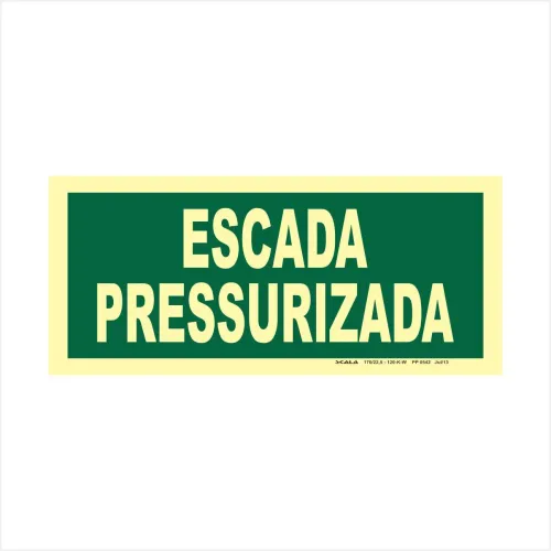 PLACA ESCADA PRESSURIZADA - PP 0536