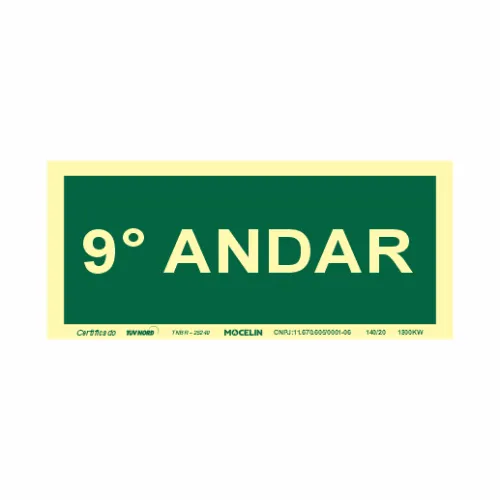 PLACA 9 ANDAR - S17 9