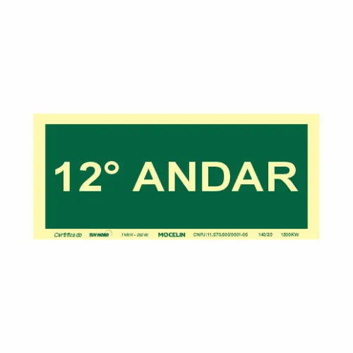 PLACA 12 ANDAR - S17 12