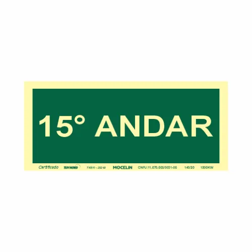 PLACA 15  ANDAR - S17 15