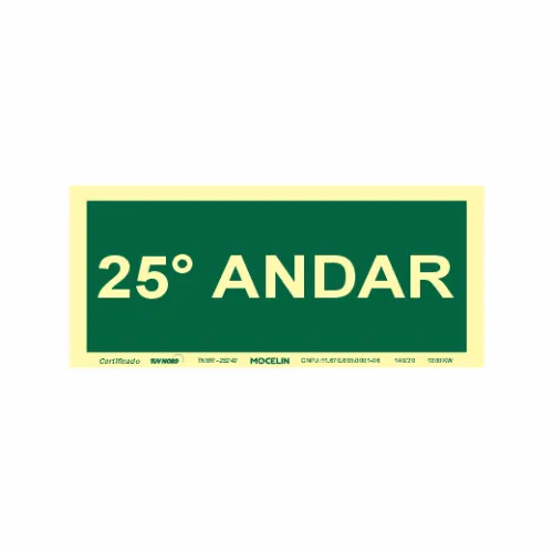 PLACA 25 ANDAR - S17 25