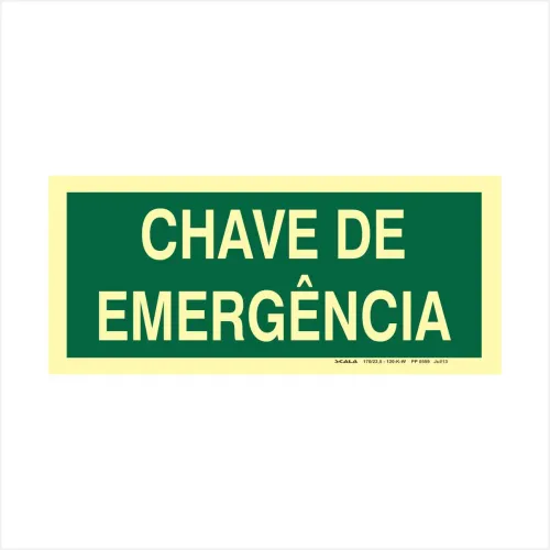 PLACA CHAVE DE EMERGENCIA - PP 0559