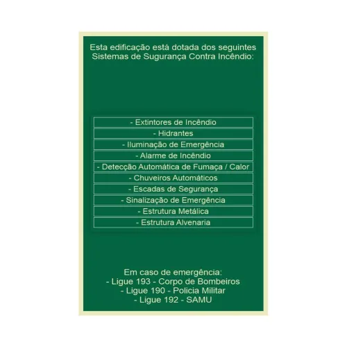 PLACA SISTEMA DE SEGURANCA -  60X40CM  C/ ADESIVOS - M1